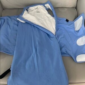 KYTE Baby blue sleep sack with swaddle
